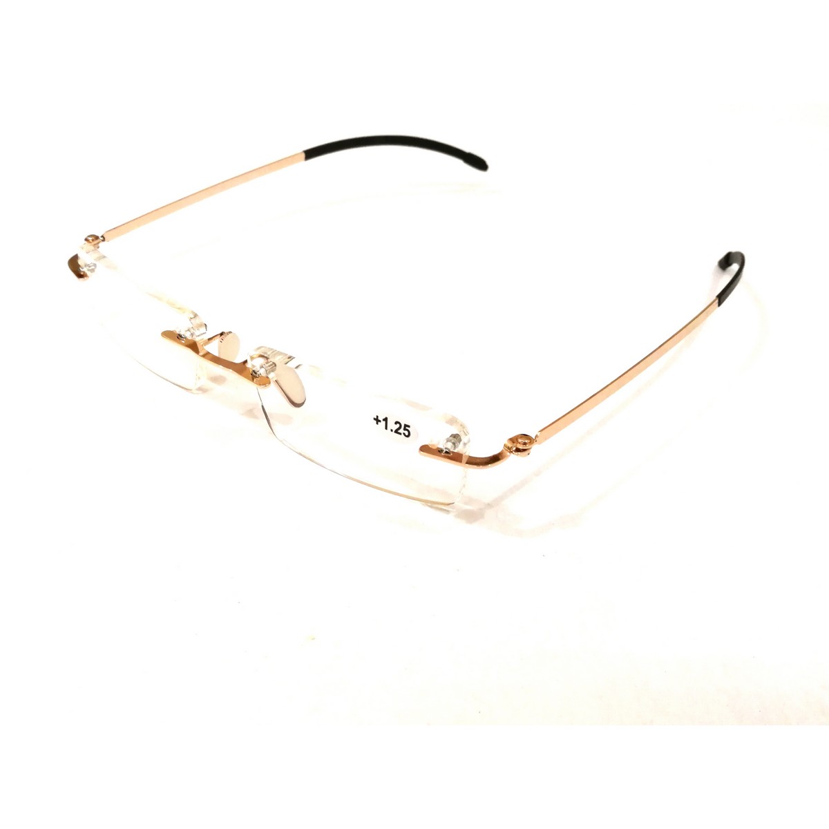Premium Gold Rimless Reading Glasses