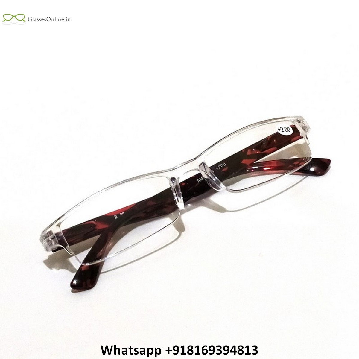 Supra Half Rim Reading Glasses with Printed Side - Buy Prescription ...