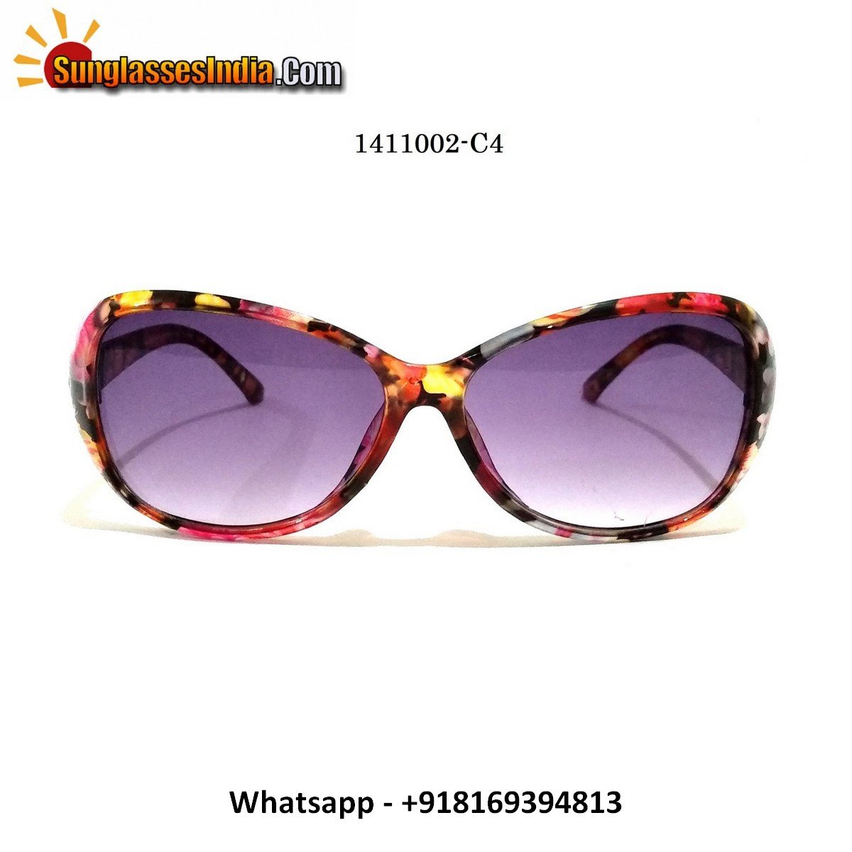 Floral Print Ladies Sunglasses for Women Model 1141002C4 - Image 3