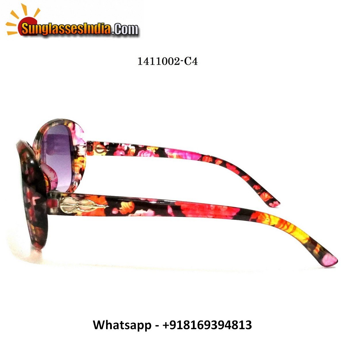 Floral Print Ladies Sunglasses for Women Model 1141002C4 - Image 4