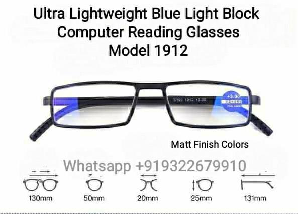 TR90 Blue Light Blocking Computer Reading Glasses for Men & Women 1912 - Image 4