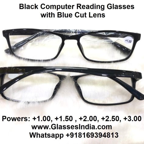 Black Blue Light Blocking Computer Reading Glasses for Men Women