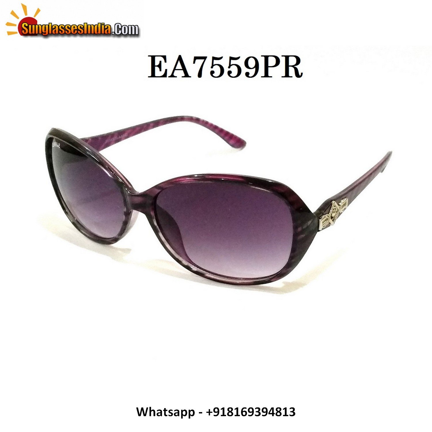 Purple Sunglasses for Women EA7559PR