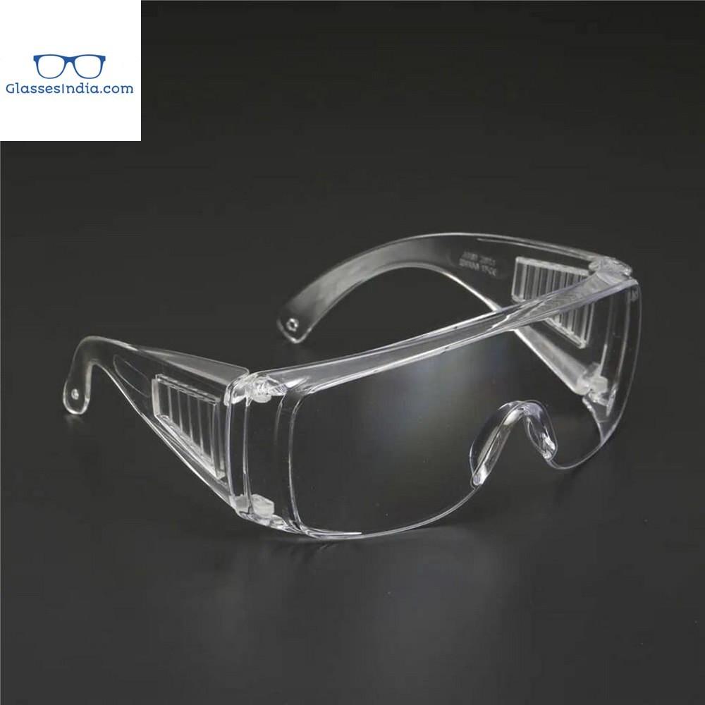 Protective Safety Goggles Clear Lens Wide-Vision Adjustable Chemical Splash Lightweight Protective Eyeglass with Clear Lens for Lab - GlassesIndia