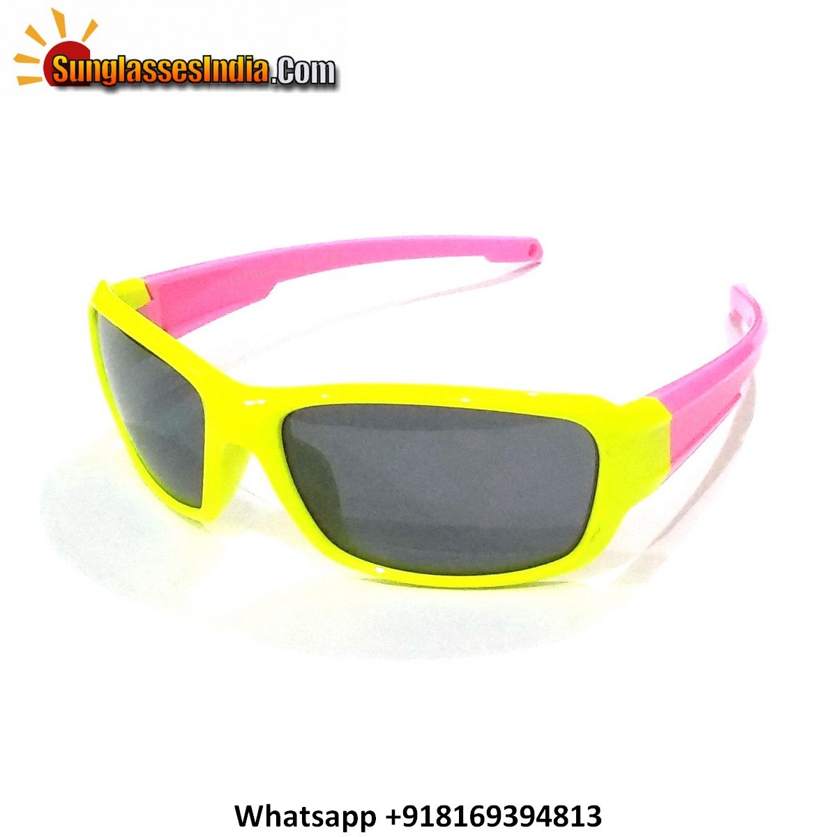 Unbreakable Kids Polarized Sunglasses Light Weight TR Material S8193YellowPink