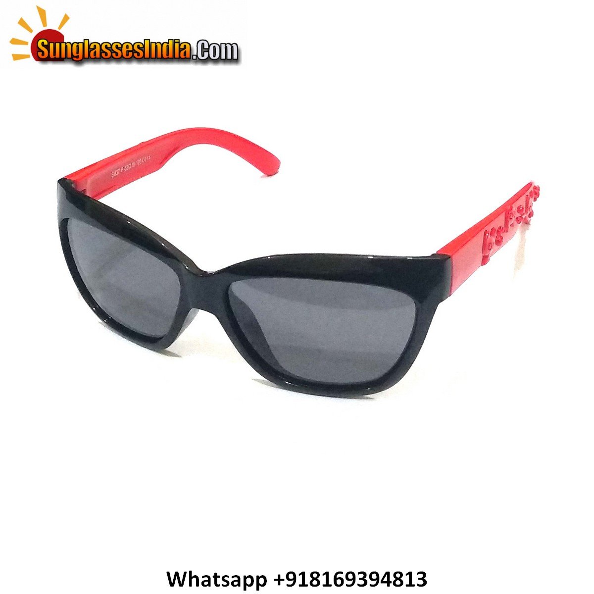 Unbreakable Kids Polarized Sunglasses Light Weight TR Material S837BlackRed