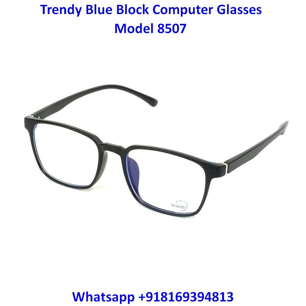 Matt Black Anti Blue Light Computer Glasses M8507 C2