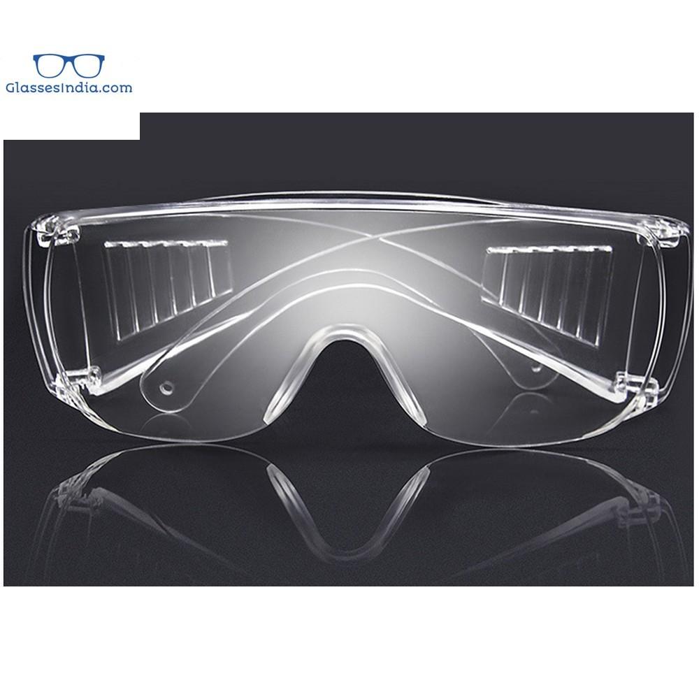 Protective Safety Goggles Clear Lens Wide-Vision Adjustable Chemical Splash Lightweight Protective Eyeglass with Clear Lens for Lab - GlassesIndia